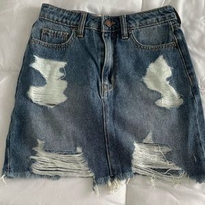 Hollister jean skirt